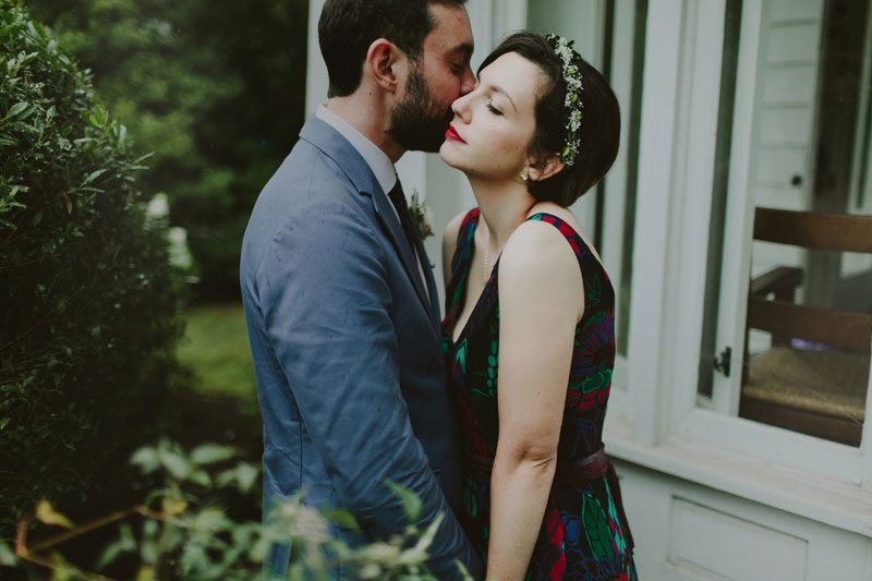 Two professors rock an at-home stunning DIY wedding (with a vintage dress!)