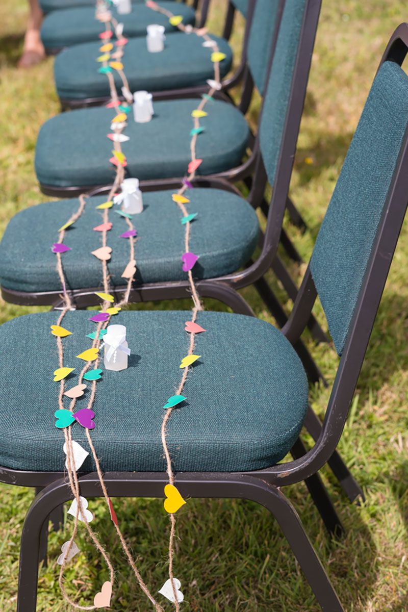 Spy the multicolored braid at this beachfront ceremony on the Oregon Coast