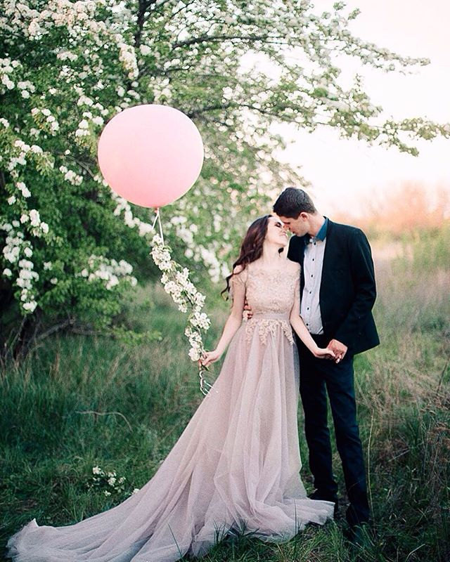 A rainbow of sweet and dreamy pastel wedding dresses