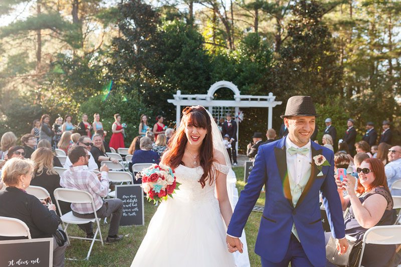 German Sweeny SamanthaLaffoonPhotography AlanandMarissaCeremonySamanthaLaffoonPhotography159 low - A 1950s meets comic book wedding with serious retro style A retro comic books wedding with serious retro style