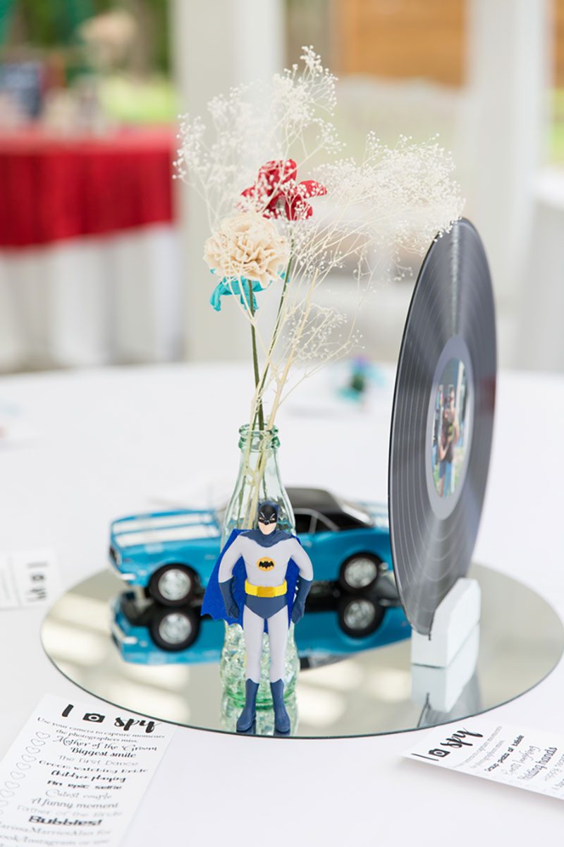 German Sweeny SamanthaLaffoonPhotography AlanandMarissaReceptionSamanthaLaffoonPhotography10 low - A 1950s meets comic book wedding with serious retro style A retro comics wedding with serious retro style