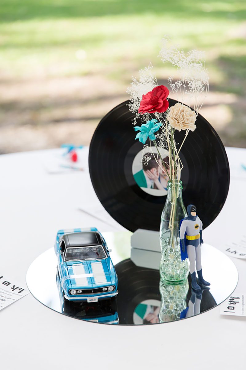 German Sweeny SamanthaLaffoonPhotography AlanandMarissaReceptionSamanthaLaffoonPhotography75 low - A 1950s meets comic book wedding with serious retro style A retro comics wedding with serious retro style