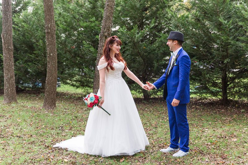 German Sweeny SamanthaLaffoonPhotography AlanandMarissaSamanthaLaffoonPhotography16 low - A 1950s meets comic book wedding with serious retro style A 1950s meets comic book wedding with serious retro style