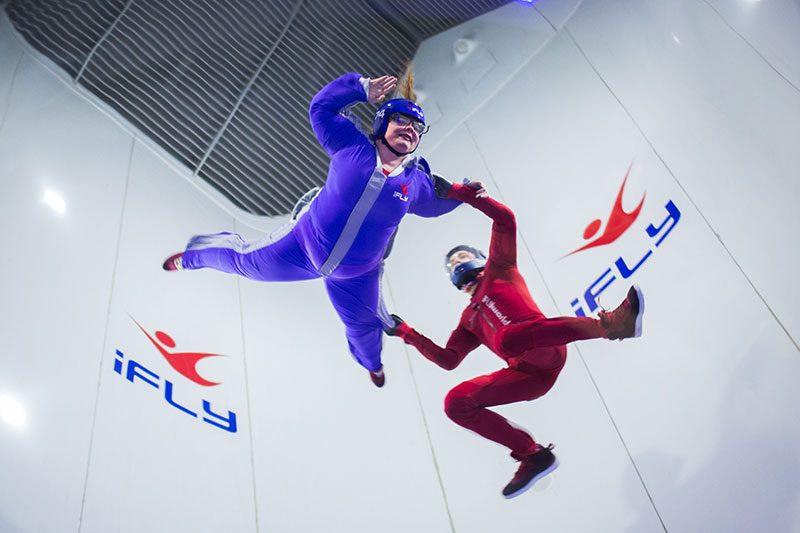 Two daredevils had an indoor skydiving elopement (dressed as pirates!)