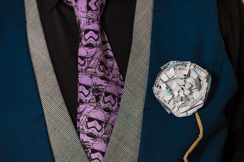 Sci-fi meets vintage style at this unicorn-haired Star Wars wedding