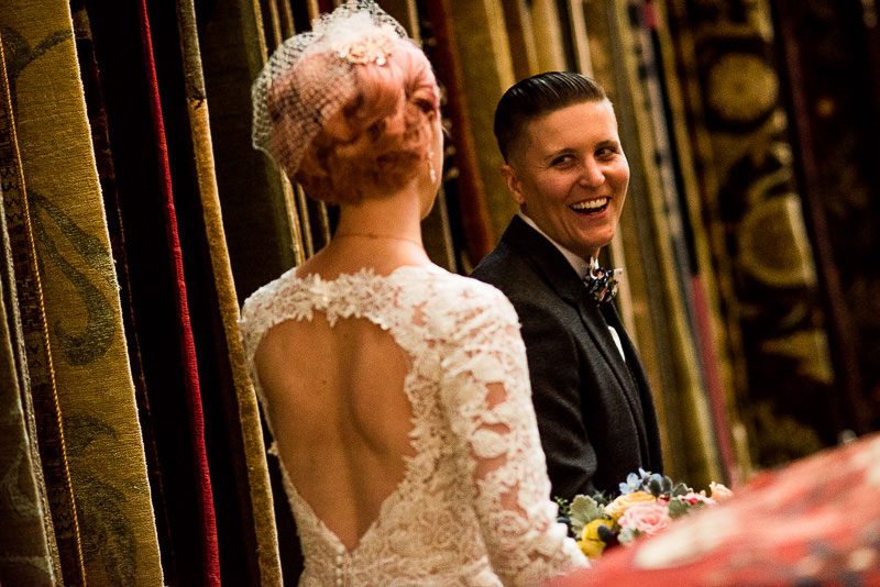 No shortage of laughs or eclectic art at this Philly wedding