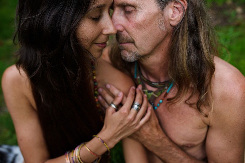 This naturist island wedding had a nude first look
