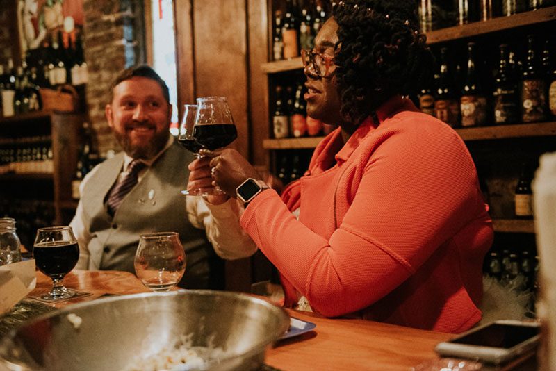 New Orleans meets pop culture meets foodie details at this lovely wedding