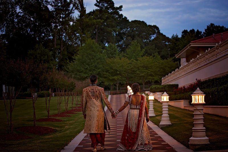 A post-wedding shoot at a glorious Hindu temple in Georgia