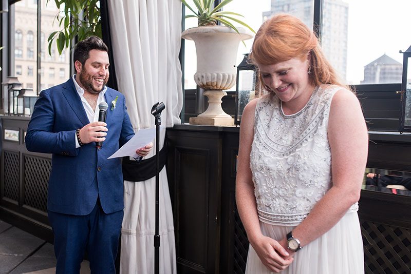 This NYC wedding (with breastfeeding, yoga, and a very familiar cake creator!) was planned in only TWO WEEKS