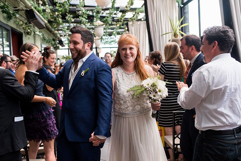 This NYC wedding (with breastfeeding, yoga, and a very familiar cake creator!) was planned in only TWO WEEKS