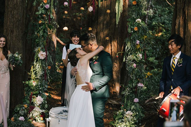 KwanLepore 2301 - Even wildfires couldn't ruin this redwoods wedding of two filmmakers (with the best "cake cutting" EVER!) Even wildfires couldn't ruin this redwoods wedding (with the best "cake cutting" EVER!)