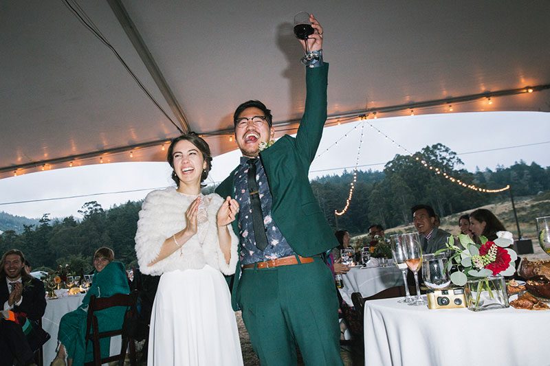 KwanLepore 3954 - Even wildfires couldn't ruin this redwoods wedding of two filmmakers (with the best "cake cutting" EVER!) Even wildfires couldn't ruin this redwoods wedding (with the best "cake cutting" EVER!)