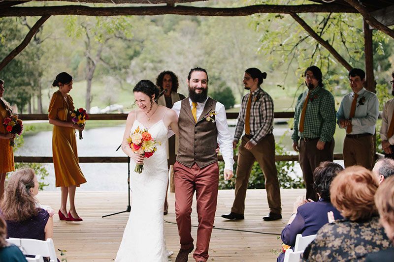 Don't miss the photo booth idea at this stunning and artsy wedding in North Carolina