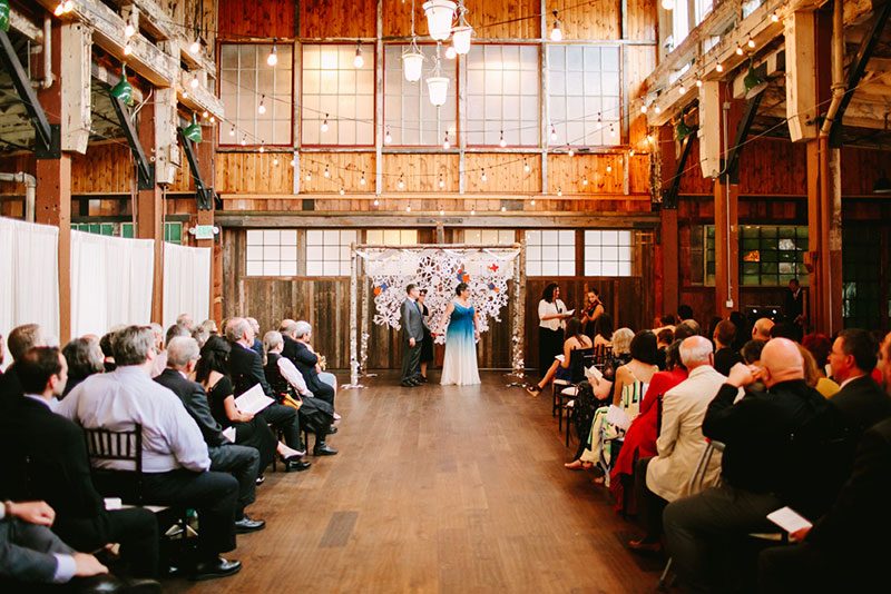 We're bowled over by this creativeSeattle wedding (with a hand-dyed dress!)