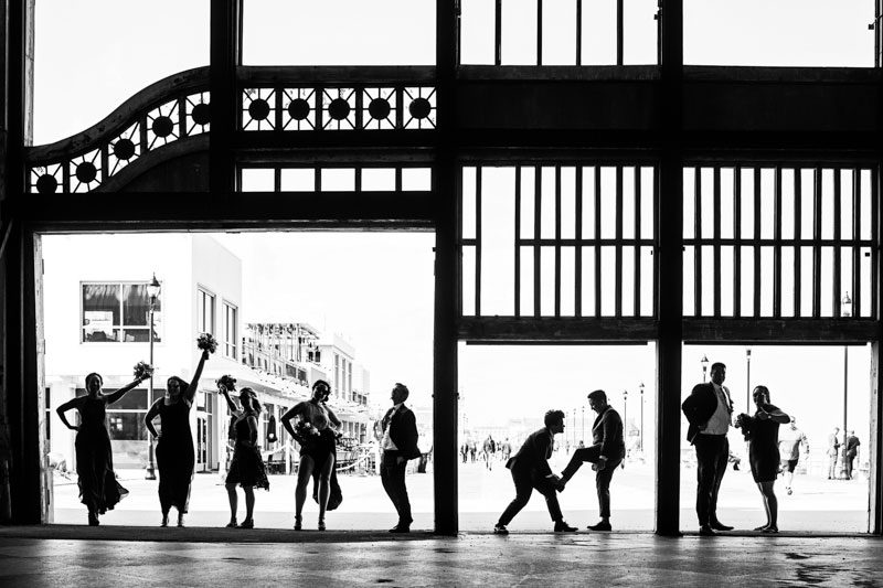 These brides triumphed with killer suits at their house on the shore