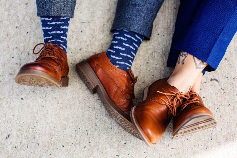 These brides triumphed with killer suits at their house on the shore