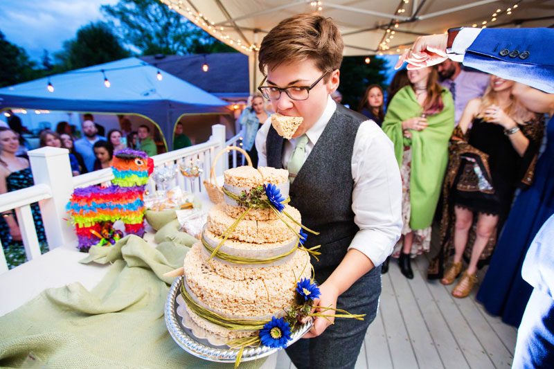 These brides triumphed with killer suits at their house on the shore