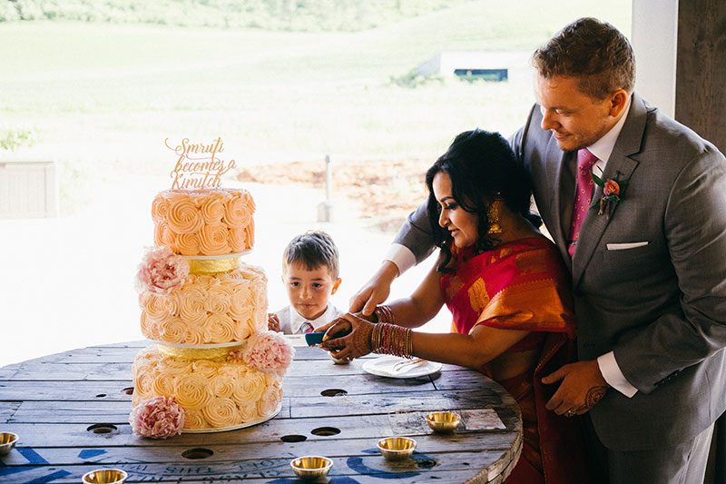 A traditional Indian wedding meets modern American in a gorgeous rustic setting