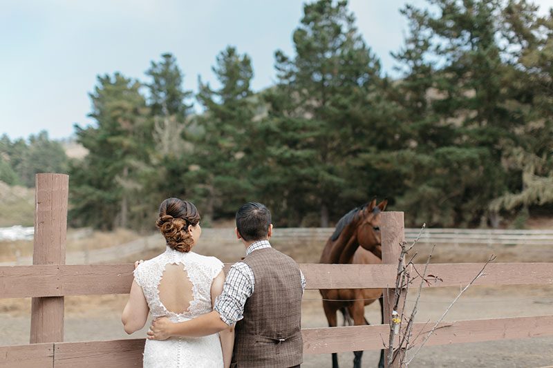 A sweet and chill farm wedding with an Old West vibe