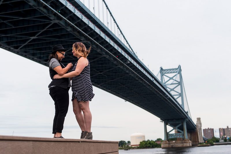 A surprise proposal engagement in Philadelphia