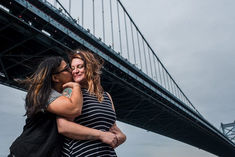 A surprise proposal engagement in Philadelphia