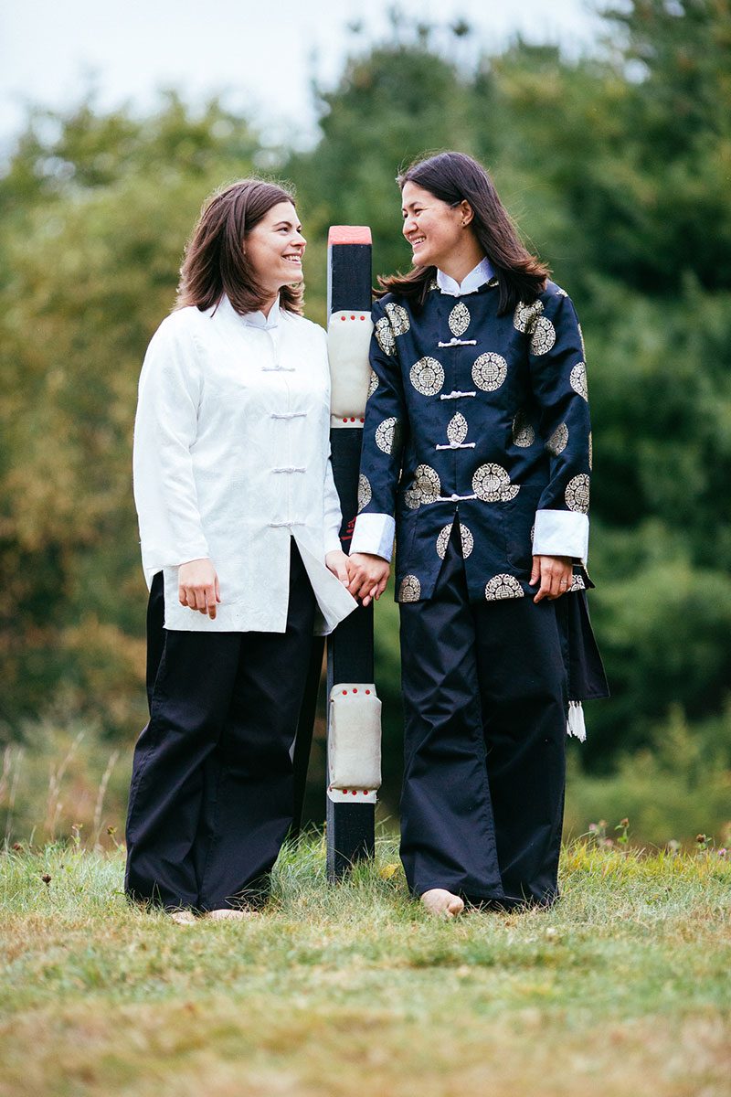 Two girls in gis: a dojo kung fu wedding