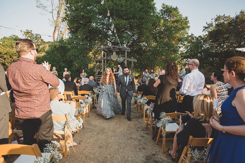 A rustic Northern California wedding with Southern flair (and a spectacular gray dress!)