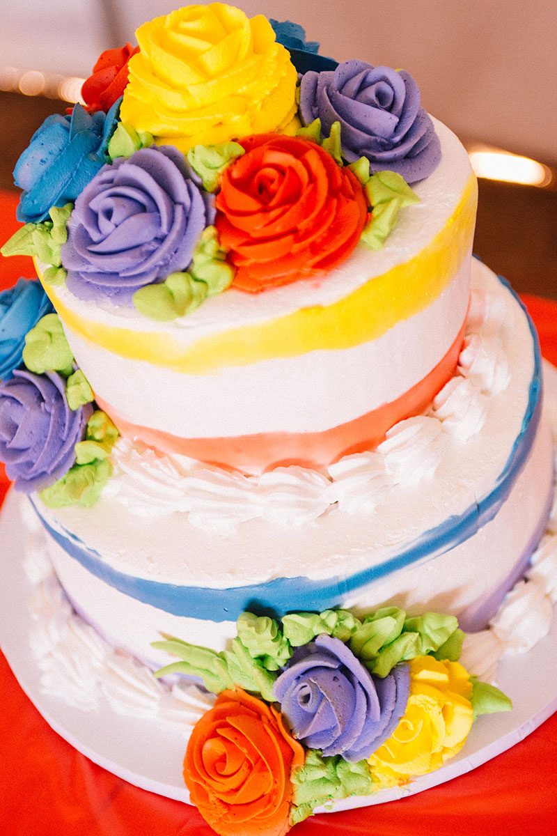 A Dia de los Muertos-themed wedding in the Arizona mountains