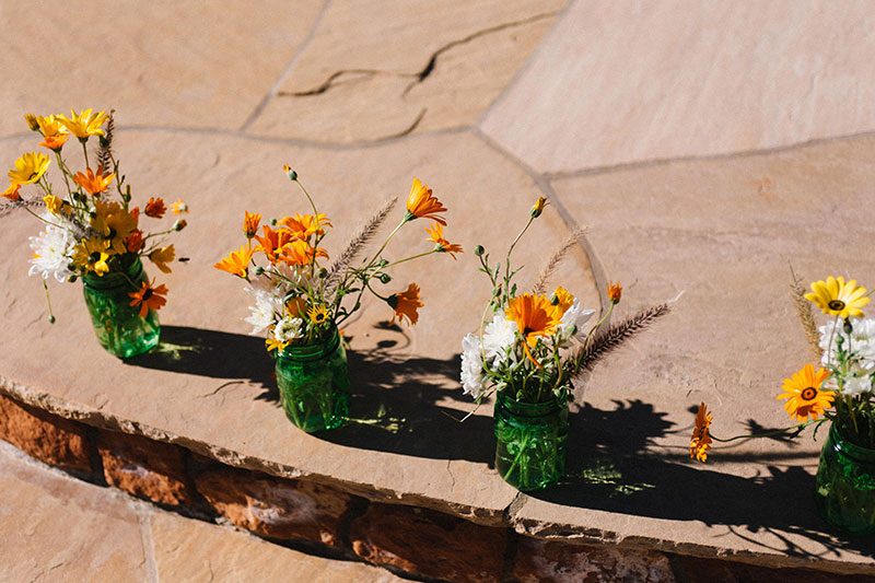 A Dia de los Muertos-themed Sedona wedding in the Arizona mountains