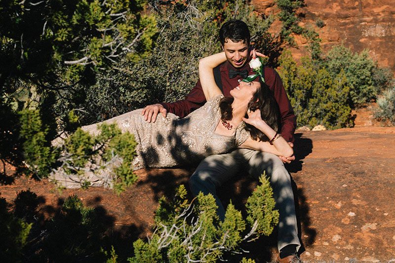 A Dia de los Muertos-themed Sedona wedding in the Arizona mountains
