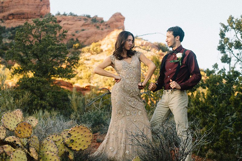 A Dia de los Muertos-themed Sedona wedding in the Arizona mountains