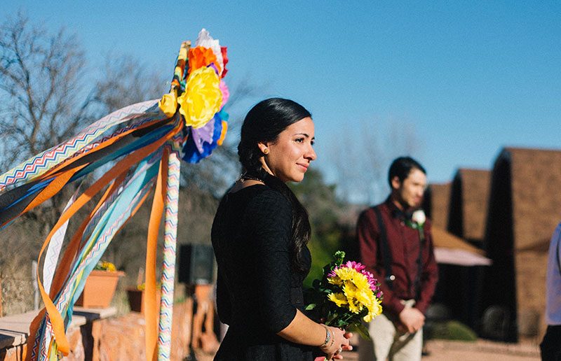 A Dia de los Muertos-themed Sedona wedding in the Arizona mountains