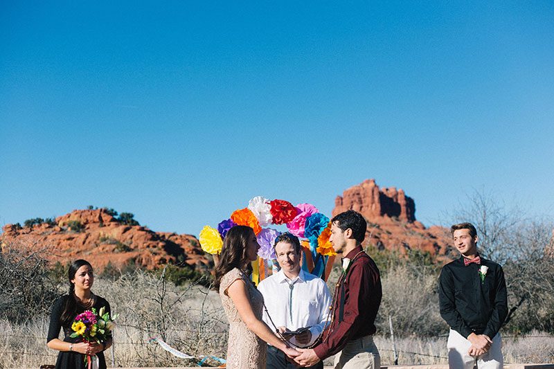 A Dia de los Muertos-themed Sedona wedding in the Arizona mountains