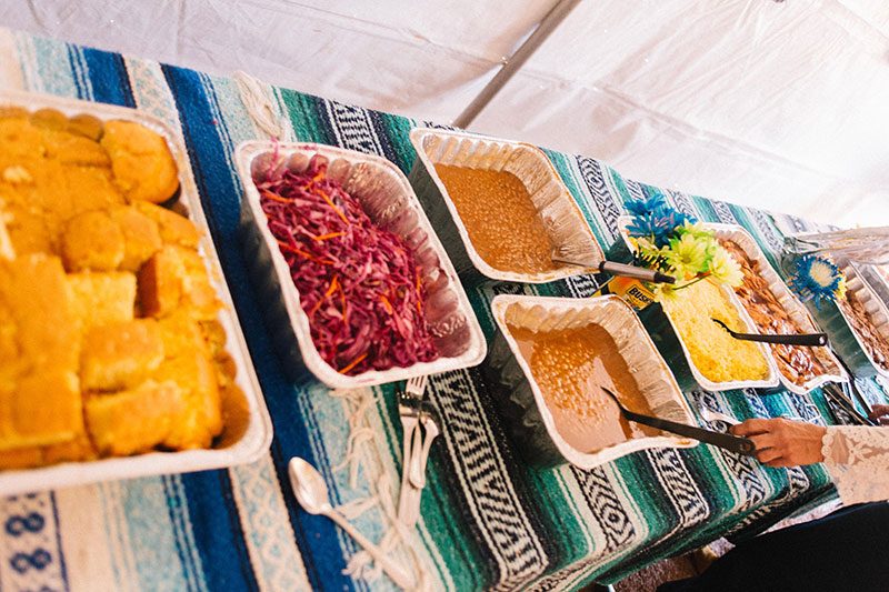 A Dia de los Muertos-themed wedding in the Arizona mountains
