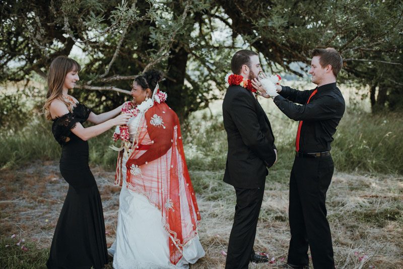This couple recreated their wedding at a multicultural East meets West wedding shoot