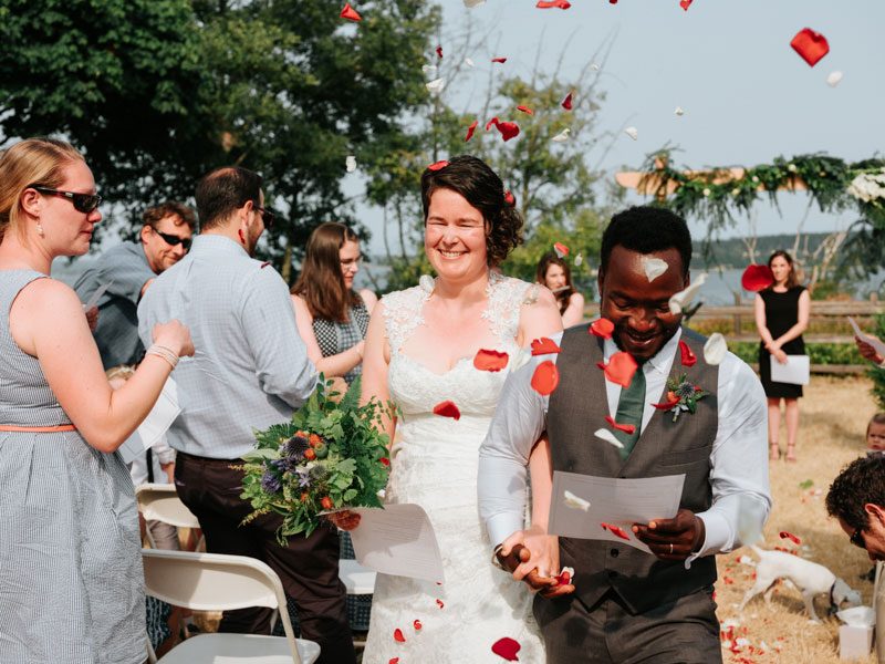 A Malagasy-American intimate Whidbey Island backyard wedding