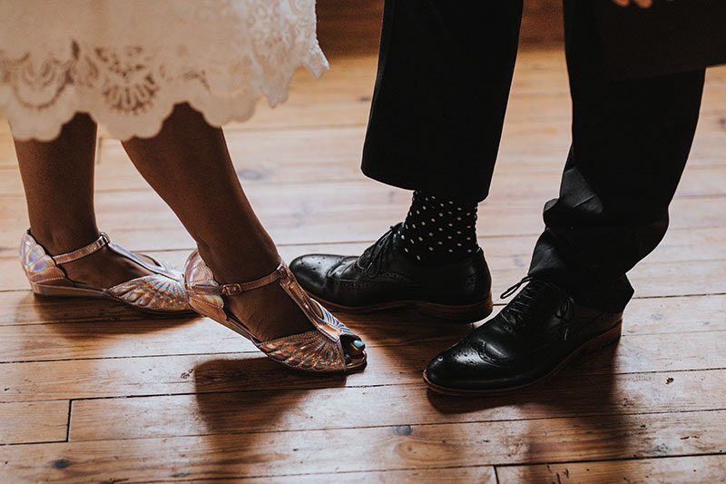 Pink hair + rainbows abound at this vividly geeky wedding