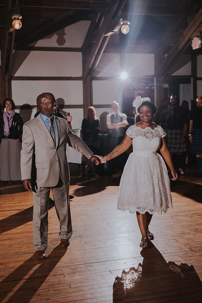 Pink hair + rainbows abound at this vividly geeky wedding