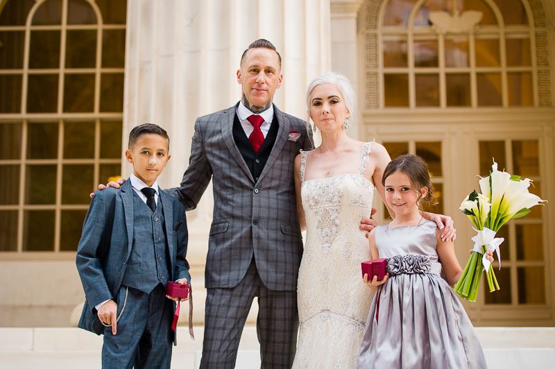 A dashing self-officiating urban elopement (with a rock star cameo!)