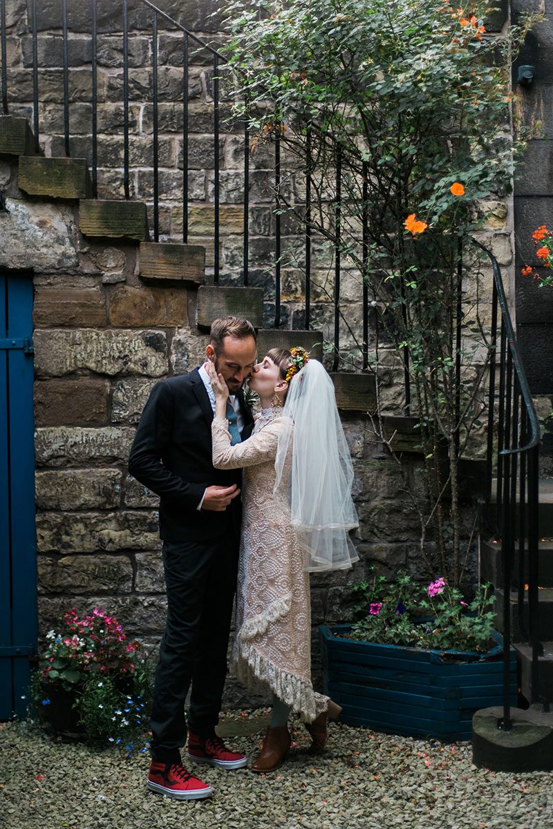 Vintage style and stunning views at this Scotland elopement