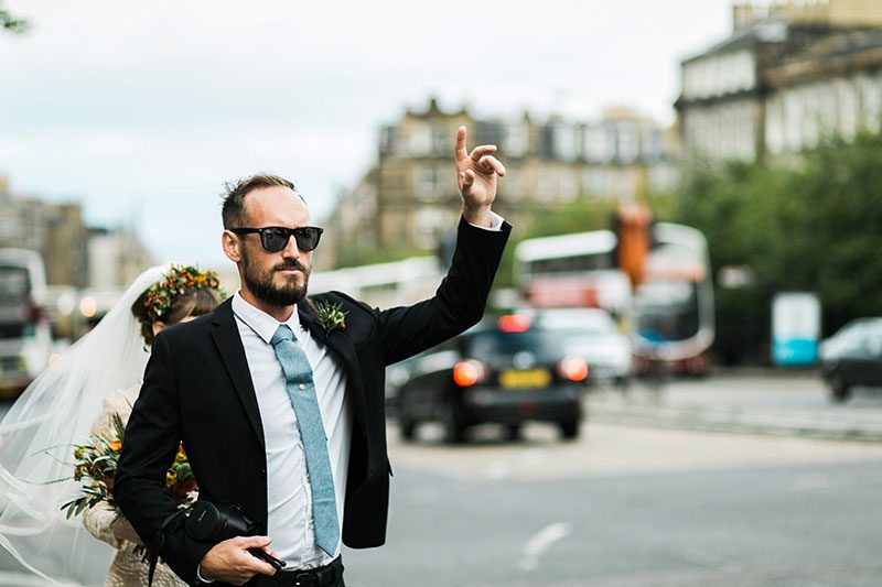 Vintage style and stunning views at this Scotland elopement