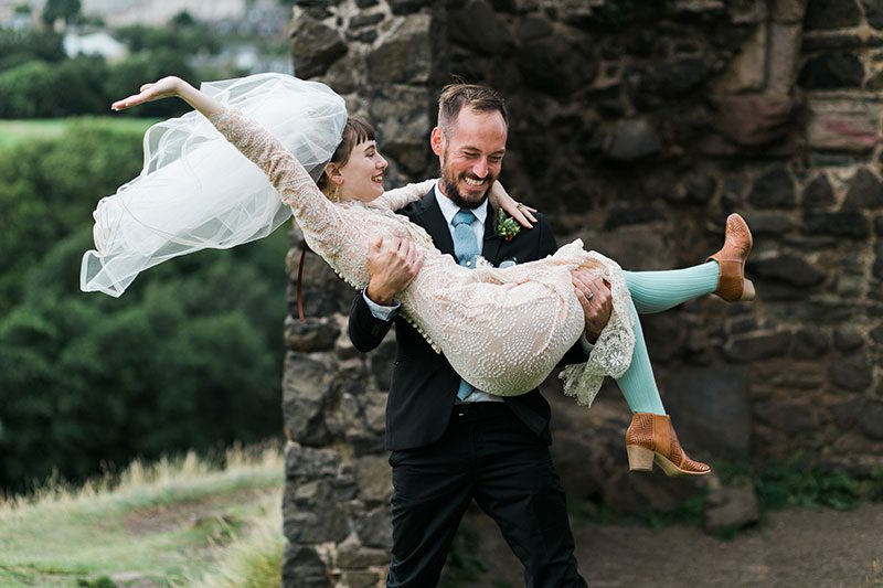 Vintage style and stunning views at this Scottish elopement