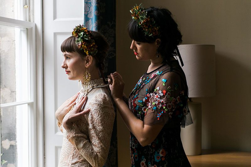 Vintage style and stunning views at this Scotland elopement