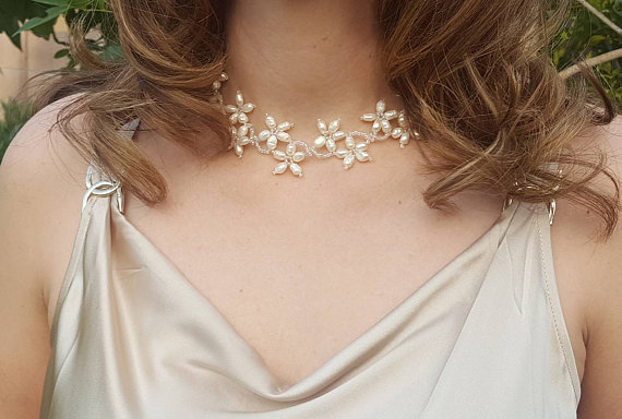 Channel the 90s with These Gorgeous Bridal Choker Necklaces - Tidewater and  Tulle