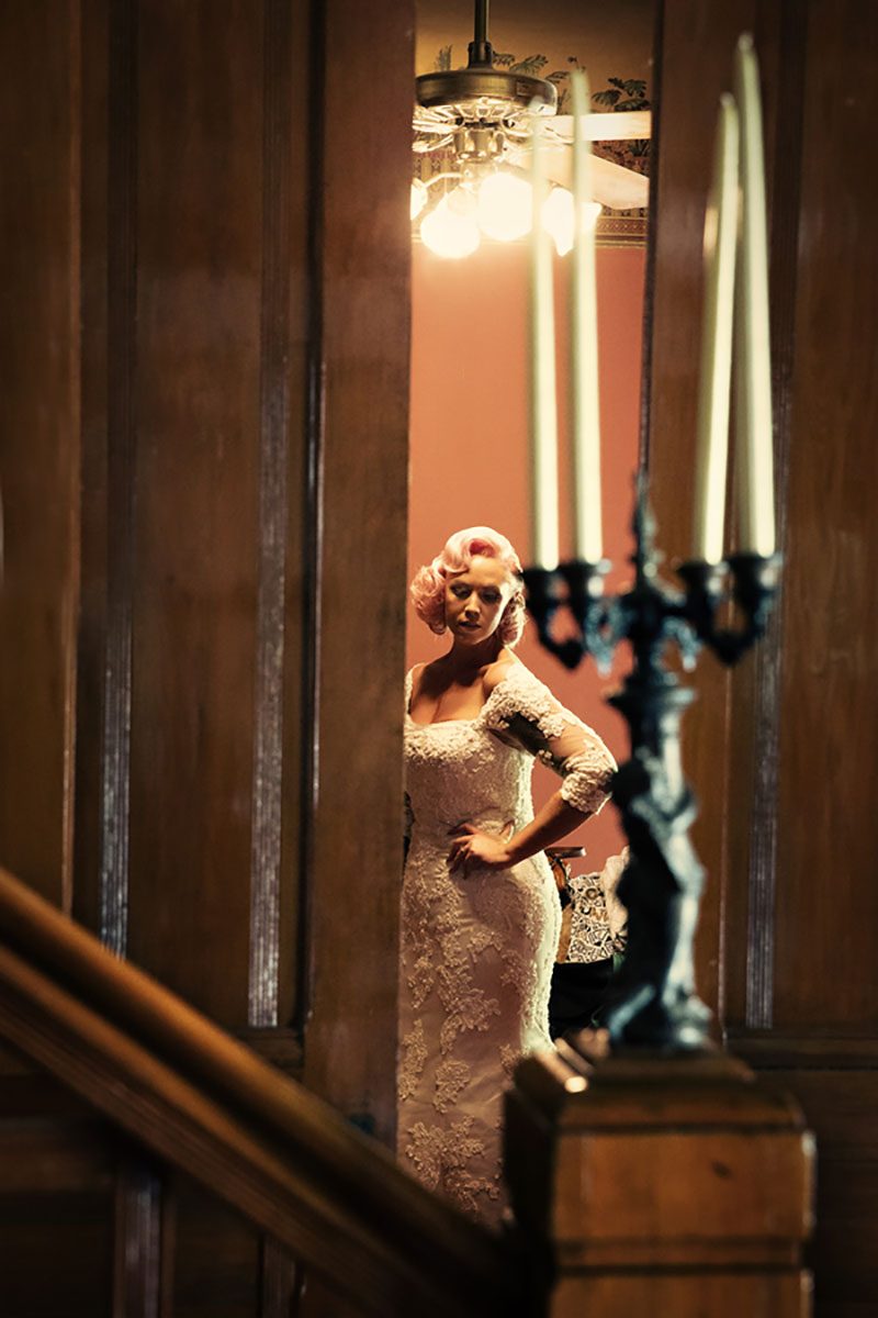 A Victorian house wedding with retro glam style and sweet personal touches