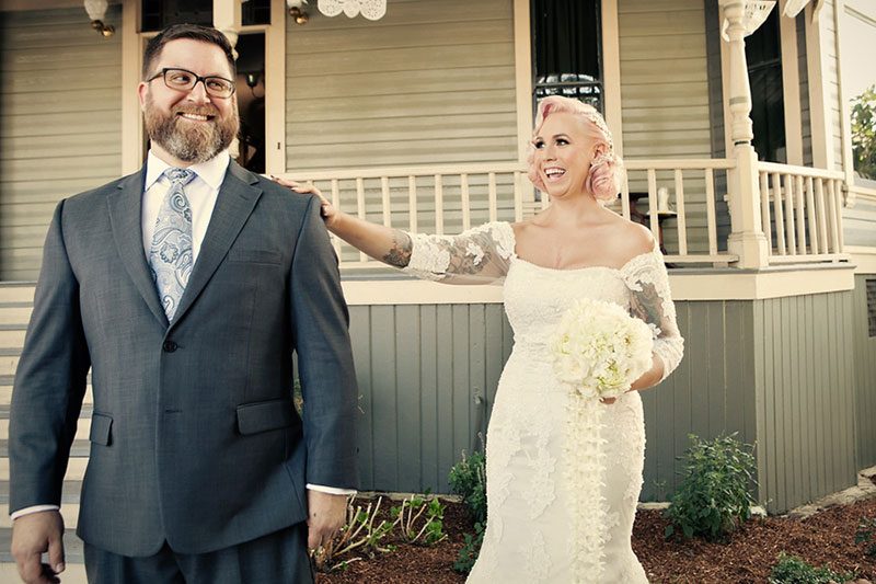 A Victorian house wedding with retro glam style and sweet personal touches