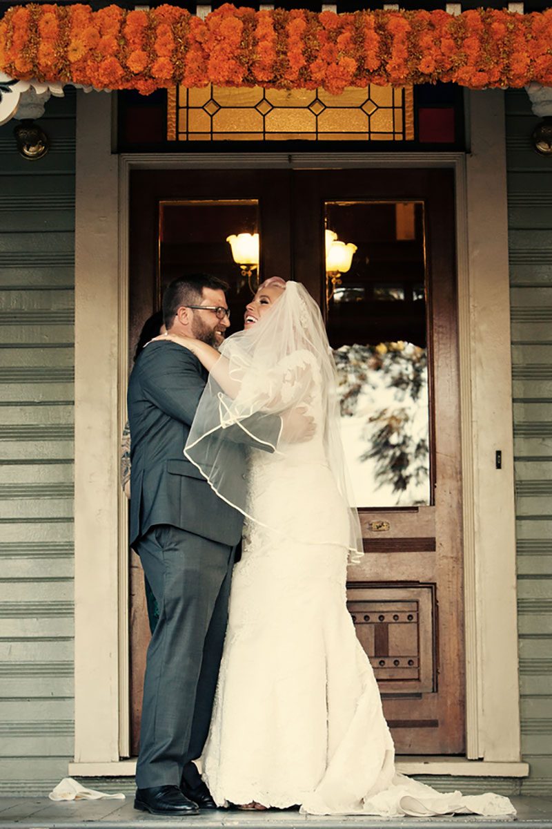 A Victorian house wedding with retro glam style and sweet personal touches