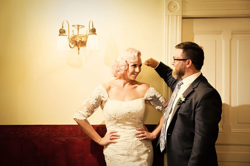 A  wedding with retro glam style and sweet personal touches