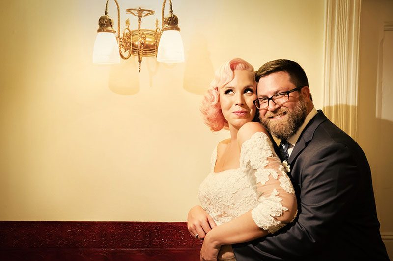 A  wedding with retro glam style and sweet personal touches